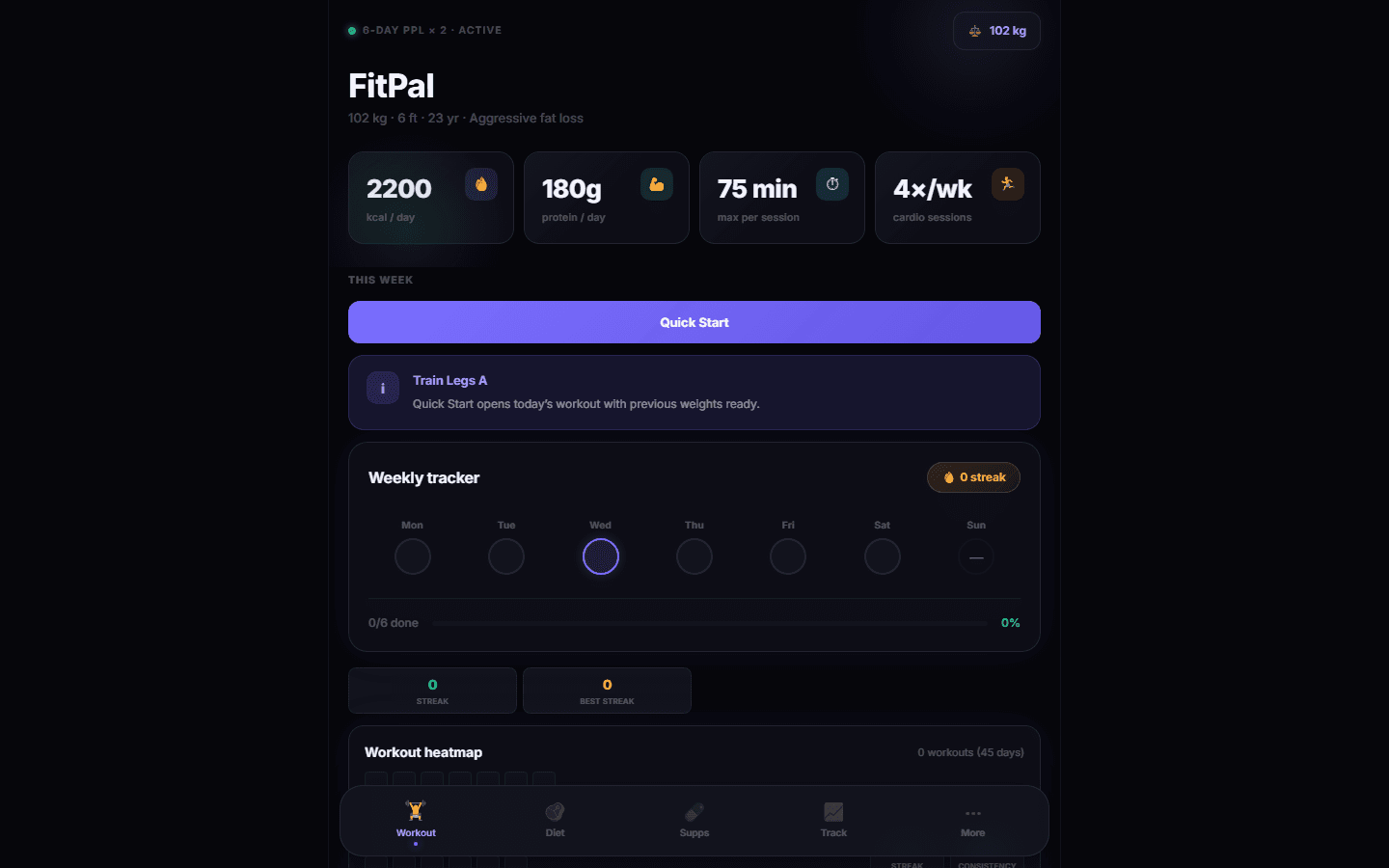 FitPal — Offline Fitness Tracker